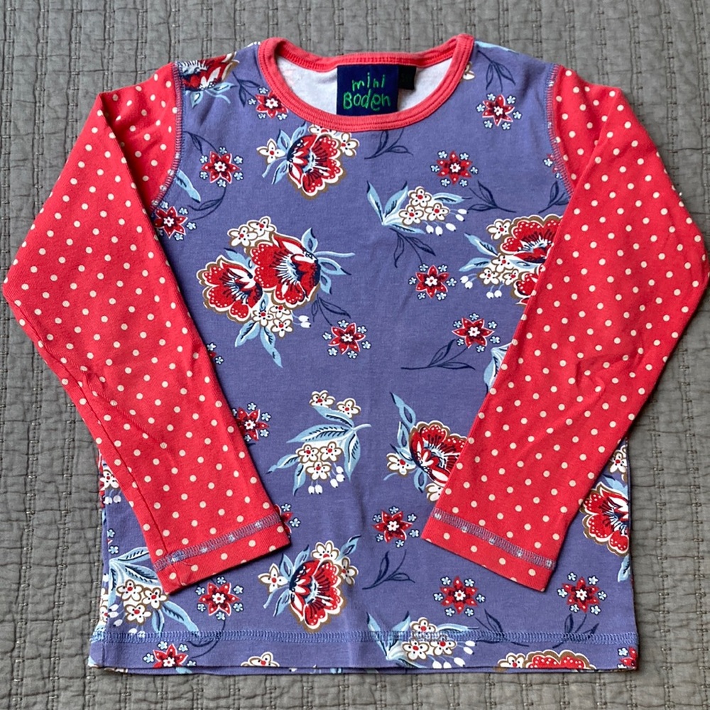 Mini Boden L/S tee size 5-6
